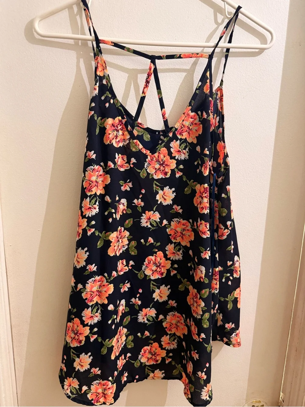 Floral Strappy Cami Tank Top